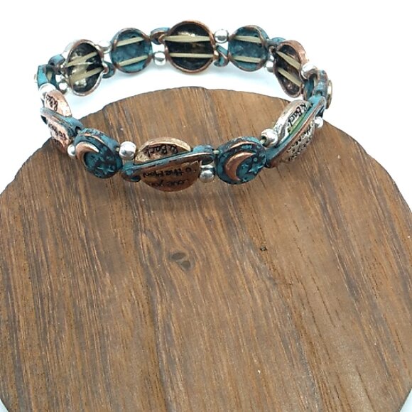 Love You To The Moon & Back Celestial Stretch Disc Bracelet - Picture 14 of 16